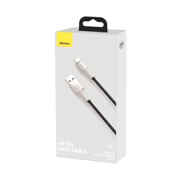 CABLU alimentare si date Baseus Cafule Metal, Fast Charging Data Cable pt. smartphone, USB la USB Type-C 66W, 2m, negru 
