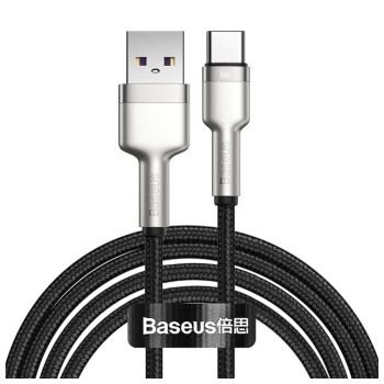 CABLU alimentare si date Baseus Cafule Metal, Fast Charging Data Cable pt. smartphone, USB la USB Type-C 66W, 2m, negru 