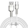 CABLU alimentare si date Baseus Cafule Metal, Fast Charging Data Cable pt. smartphone, USB la USB Type-C 66W, 2m, alb 