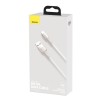 CABLU alimentare si date Baseus Cafule Metal, Fast Charging Data Cable pt. smartphone, USB la USB Type-C 66W, 2m, alb 