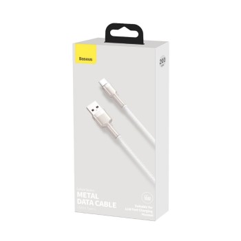 CABLU alimentare si date Baseus Cafule Metal, Fast Charging Data Cable pt. smartphone, USB la USB Type-C 66W, 2m, alb 