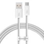 CABLU alimentare si date Baseus Dynamic, Fast Charging Data Cable pt. smartphone, USB la USB Type-C 100W, brodat, 1m, alb 