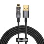 CABLU alimentare si date Baseus Explorer, Fast Charging Data Cable pt. smartphone, USB la Lightning 2.4A, 2m, Auto Power-Off, negru transparent 