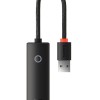ADAPTOR RETEA Baseus Lite, USB 2.0 to RJ-45 10/100 Mbps Adapter, LED, negru 