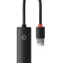 ADAPTOR RETEA Baseus Lite, USB 2.0 to RJ-45 10/100 Mbps Adapter, LED, negru 