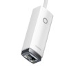 ADAPTOR RETEA Baseus Lite, USB Type-C to RJ-45 10/100 Mbps Adapter, LED, alb 