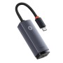 ADAPTOR RETEA Baseus Lite, USB Type-C to RJ-45 Gigabit LAN, metalic, LED, gri 
