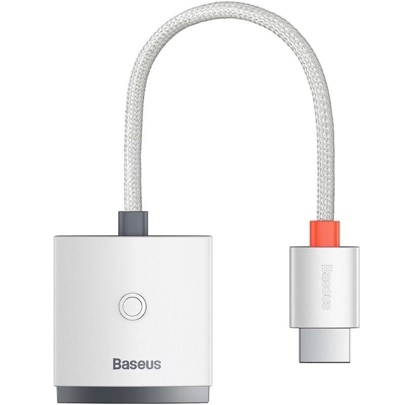 CABLU video Baseus Lite, HDMI (T) la 1 x VGA (M) 1920x1080 la 60Hz, lungime 0.20m, alb 