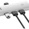 HUB extern Baseus Lite, porturi USB: USB 3.0 x 4, conectare prin USB 3.0, lungime 0.25m, alb, 