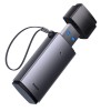CARD READER extern Baseus Lite, interfata USB 3.0, citeste/scrie: SD, microSD viteza pana la 480Mbps,  suporta carduri maxim 512 GB, metalic, gri 