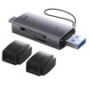 CARD READER extern Baseus Lite,interfata USB 3.0/USB Type-C,citeste/scrie:SD,microSD viteza pana la 480Mbps,suporta carduri maxim 512GB,metalic,gri 