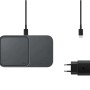 Wireless Charger Duo 15W Super Fast Wireless Charge; Travel Adapter 25W Super Fast Charge; USB-C to USB-C Cable, 1m; Black 
