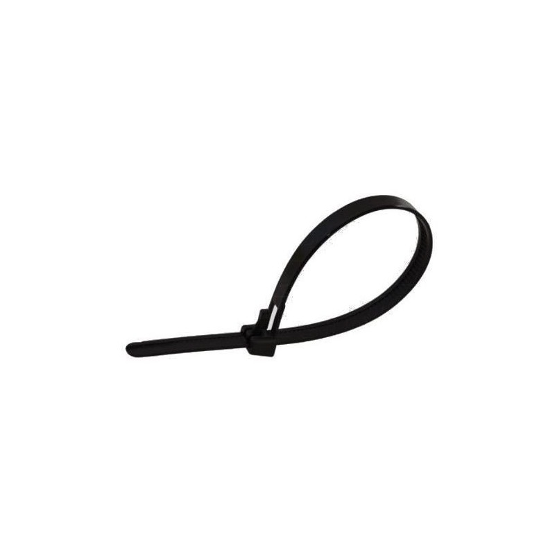 Brida plastic 7,5 x 250 reutilizabila , black (100buc) - ELEMATIC, 