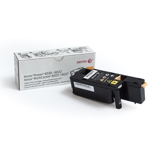 Toner Original Xerox Yellow, 106R02762, pentru Ph 6020|Ph 6022|WC 6025|WC 6027, 1K, (timbru verde 1.2 lei) , 
