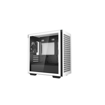 CARCASA DEEPCOOL CH370 WH, Micro ATX, fara sursa, sticla securizata, 1 x 120mm fan, USB 3.0 x 2, Jack 3.5mm x 1, white, 