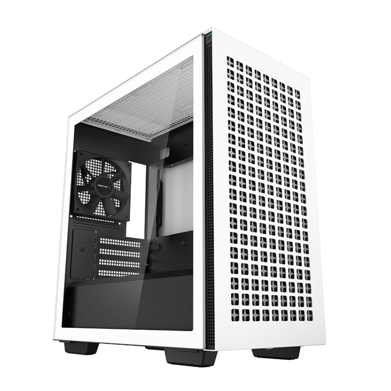 CARCASA DEEPCOOL CH370 WH, Micro ATX, fara sursa, sticla securizata, 1 x 120mm fan, USB 3.0 x 2, Jack 3.5mm x 1, white, 