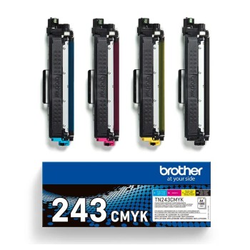 Combo-Pack Original Brother CMYK, TN243CMYK, pentru HL-L3210|L3270|DCP-L3510|L3550|MFC-L3730|L3770, 1K, (timbru verde 1.2 lei) , 