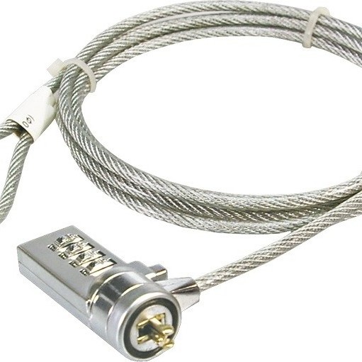 CABLU securitate LOGILINK pt. notebook, slot standard, cifru cu patru discuri, 1.5m, cablu otel, 