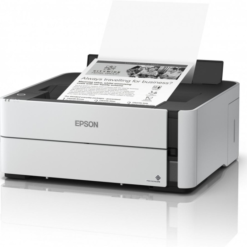 Imprimanta Inkjet CISS Mono EPSON EcoTank M1170, A4, Functii: Impr., Viteza de Printare Monocrom: 39 ppm,Conectiv:USB|Retea|WiFi, Duplex:Da, ADF:Nu, (timbru verde 11 lei) 