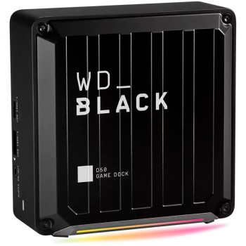 Dock WD Black D50 Game Dock NVMe SSD 1TB, 2x Thunderbolt 3, 1x DP 1.4, 2x USB-C 10Gb/s, 3x USB-A 10Gb/s, Audio In/Out, Gigabit Ethernet, RGB, Black 
