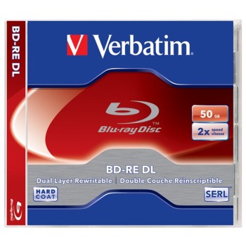 BD-RE VERBATIM, 50GB VITEZA 2X, DOUBLE LAYER SURFACE HARD COAT JEWEL CASE, 1 BUC, 