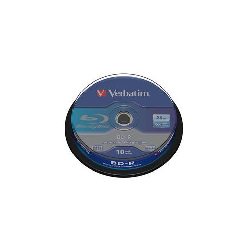 BD-R VERBATIM, 25GB, VITEZA 6X, SPINDLE, SET 10 BUC, 