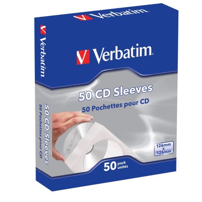 PLICURI HARTIE VERBATIM CD-DVD, SET 50 BUC 