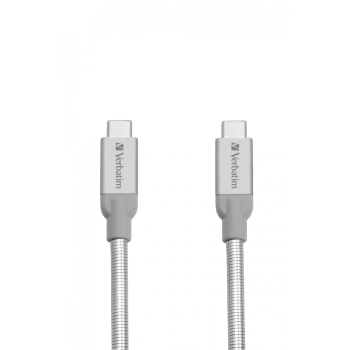 CABLU USB 3.1 VERBATIM TYPE-C LA TYPE-C, STAINLESS STEEL, CABLU 30CM ARGINTIU 