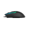 MOUSE DELUX, gaming, cu fir, USB, optic, 3600 dpi, butoane/scroll 6/1, RGB light, cablu braided 1.6m, negru, 
