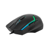 MOUSE DELUX, gaming, cu fir, USB, optic, 3600 dpi, butoane/scroll 6/1, RGB light, cablu braided 1.6m, negru, 