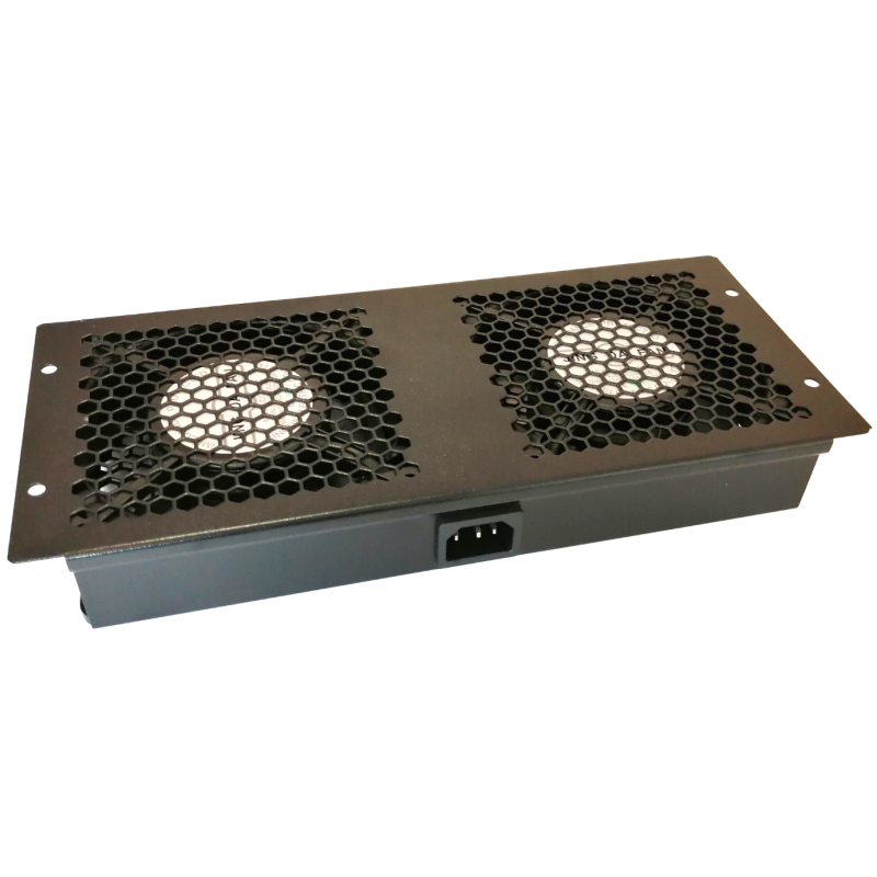 Modul ventilatie plafon 2 fan + cablu, interconectabil,  pentru rack de podea - DATEUP 