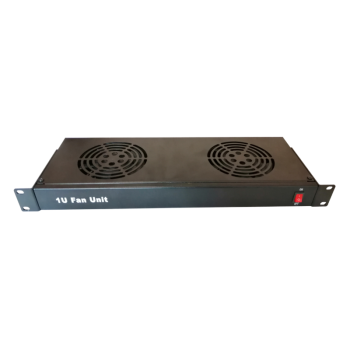 Ventilator 2 fan + cablu alimentare 1,5m , 1U , negru - DATEUP 