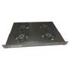 Ventilator 4 fan + cablu alimentare 1,5m , 1U , negru - DATEUP 