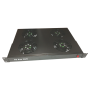 Ventilator 4 fan + cablu alimentare 1,5m , 1U , negru - DATEUP 