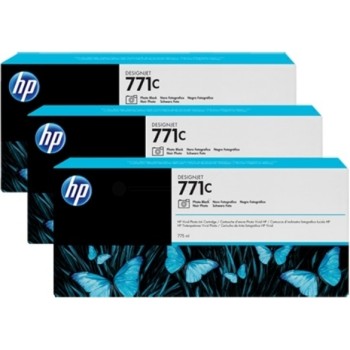 Tri-Pack Original HP Photo Black, nr.771C, pentru DesignJet Z6200, , (timbru verde 0.45 lei), 