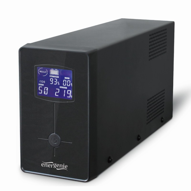 UPS GEMBIRD Line Int. cu sin. simulata, cu management, Tower, LCD, 3000VA/1800W, AVR, 3x Schuko + 3x IEC, baterie 4x 12V/7Ah, incarcare pana la 8h, USB, 2x RJ11, 