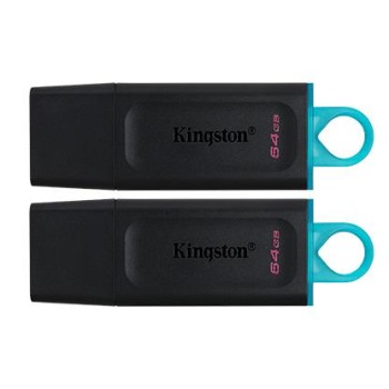 64GB USB3.2 Gen 1 DataTraveler Exodia (Black + Teal) - 2 Pieces, 