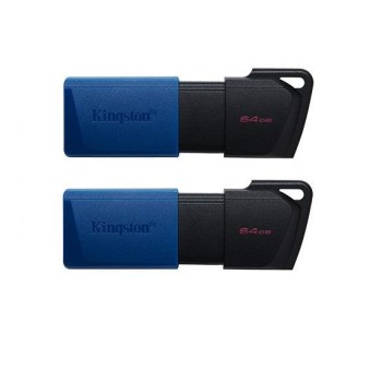 64GB USB3.2 Gen 1 DataTraveler Exodia M (Black + Blue) - 2 Pieces, 
