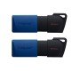 64GB USB3.2 Gen 1 DataTraveler Exodia M (Black + Blue) - 2 Pieces, 