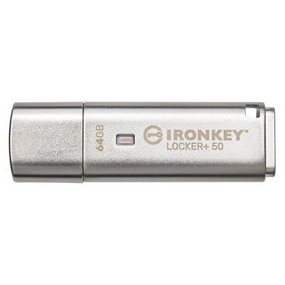 64GB IronKey Locker Plus 50 AES Encrypted, USBtoCloud, 
