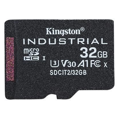 32GB microSDHC Industrial C10 A1 pSLC Card Single Pack w/o Adapter, 