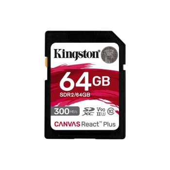 64GB Canvas React Plus SDXC UHS-II 300R/260W U3 V90 for Full HD/4K/8K, 