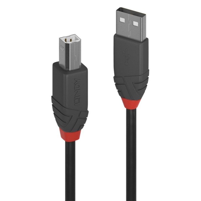 Cablu Lindy 0,5m USB 2.0 Type A to B Ant, 