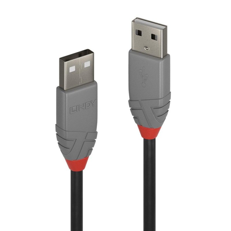 Cablu Lindy 0.5m USB 2.0 Type A, Anthra, 