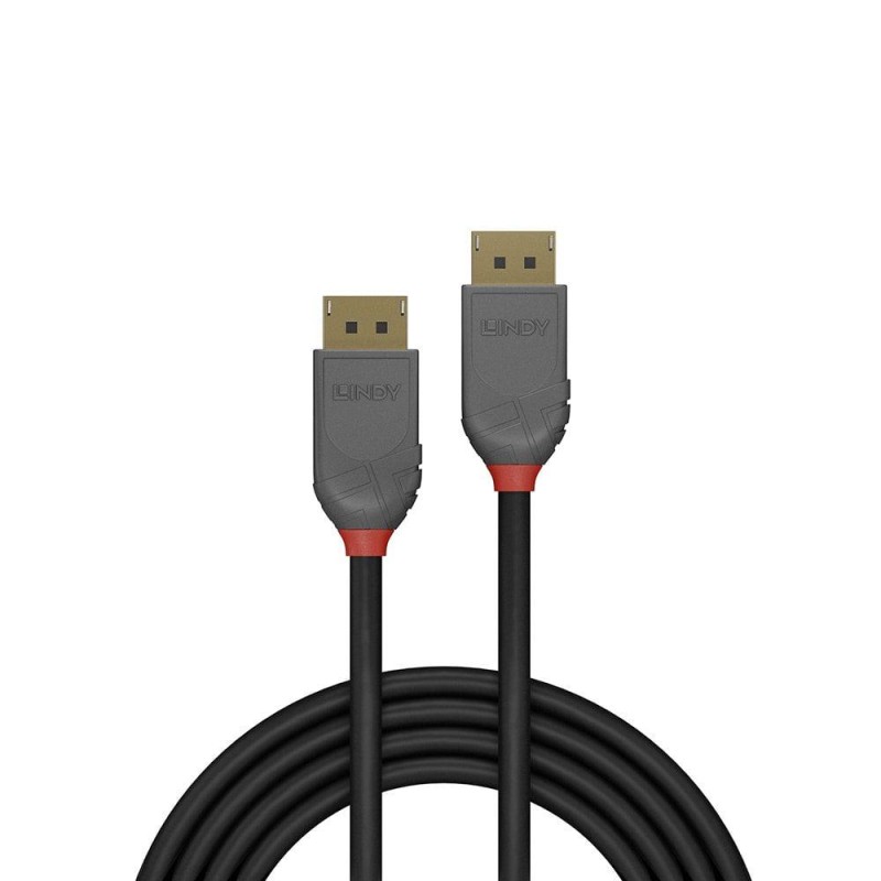 Cablu Lindy 1m DisplayPort 1.4, Anthra, 