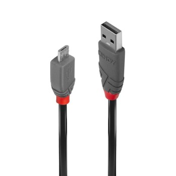 CABLU alimentare si date Lindy pt.smartphone  Micro-USB (T) la USB 2.0 (T), 1 m, PVC, negru, 