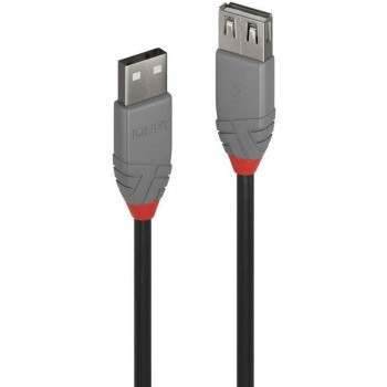 Cablu Lindy 1m USB 2.0 Type A Ext, Anthr, 