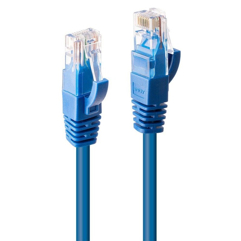Cablu Lindy 2m Cat.6 U/UTP, Blue, 