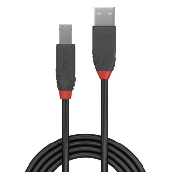 Cablu Lindy 2m USB 2.0 Type A to B Anthr, 