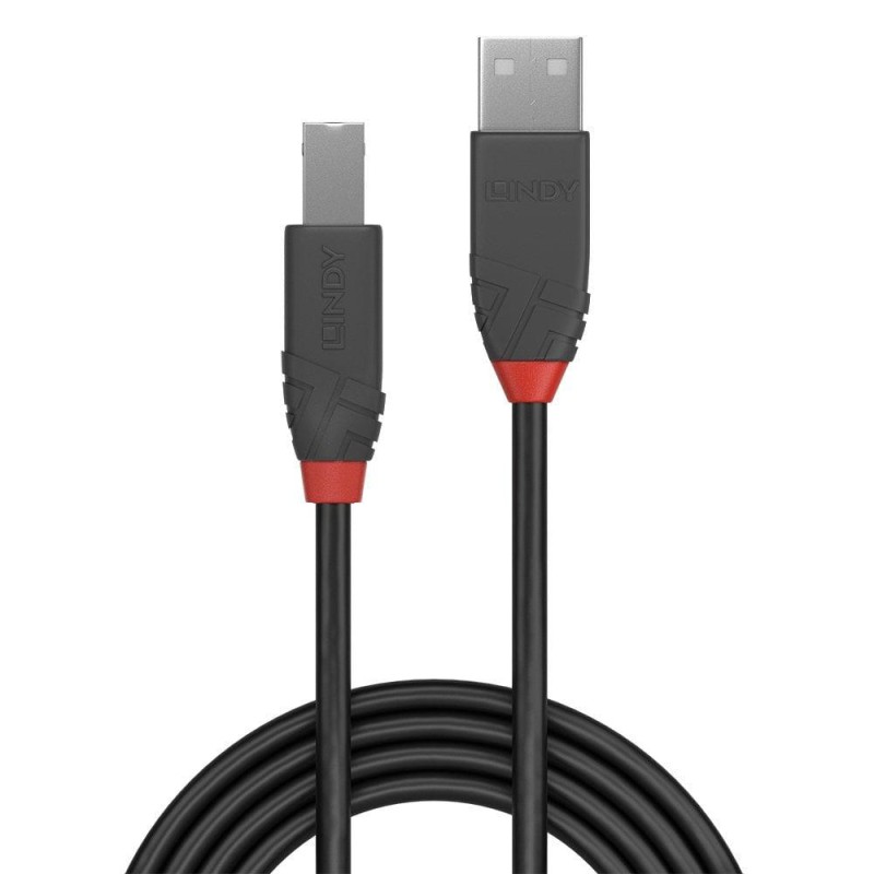 Cablu Lindy 2m USB 2.0 Type A to B Anthr, 
